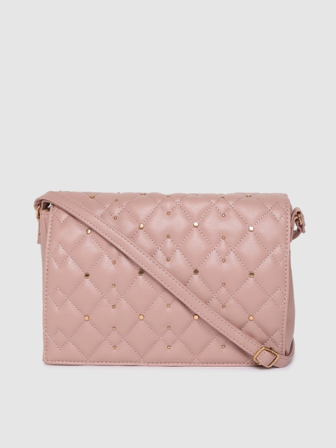 

Caprese Peach-Coloured Solid Winifred Quilted Sling Bag