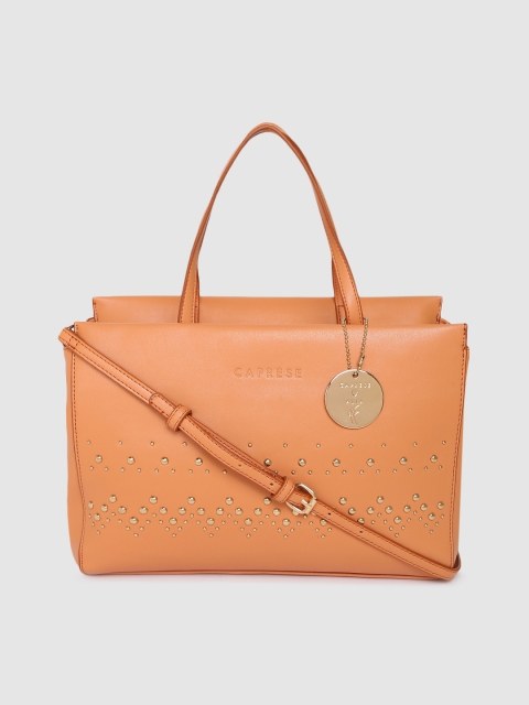 

Caprese Orange Embellished Handheld Bag
