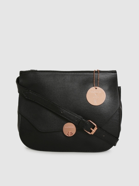 

Caprese Black Solid Winifred Sling Bag
