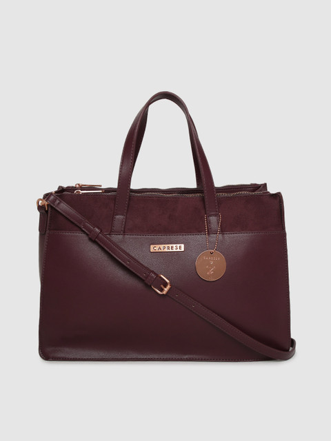 

Caprese Burgundy Solid Handheld Bag