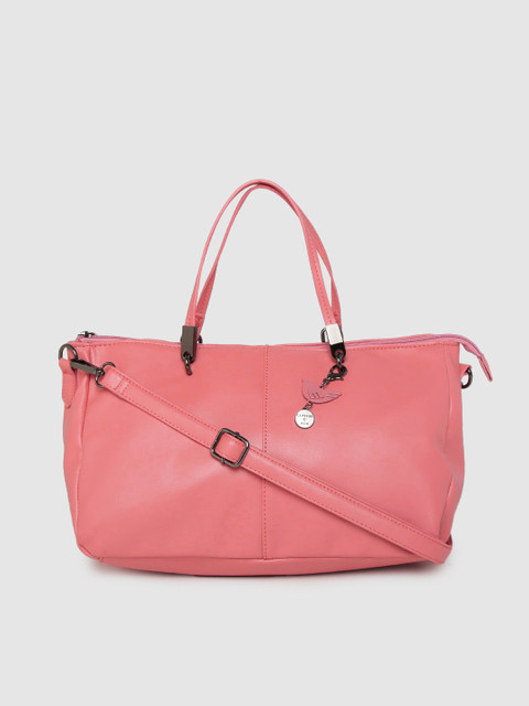 

Caprese Peach-Coloured Solid Handheld Bag