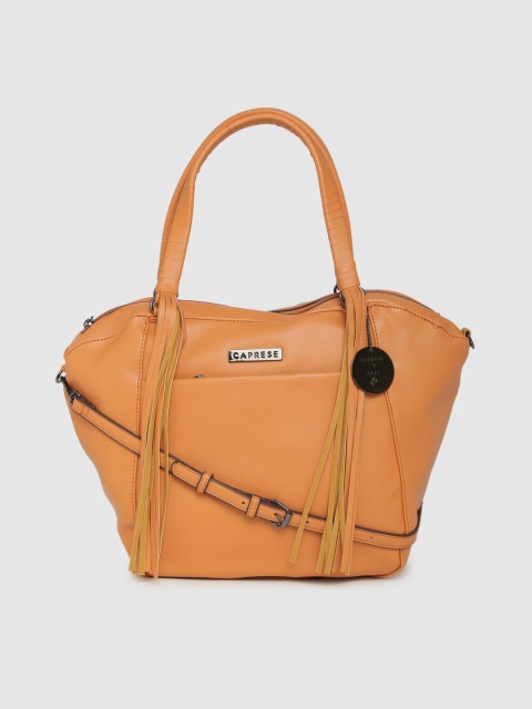 

Caprese Tan Brown Solid Handheld Bag