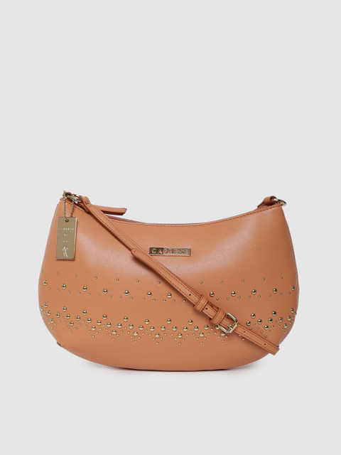 

Caprese Brown Embellished Sling Bag