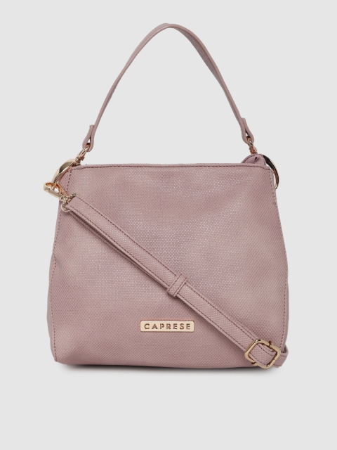 

Caprese Pink Textured Hobo Bag