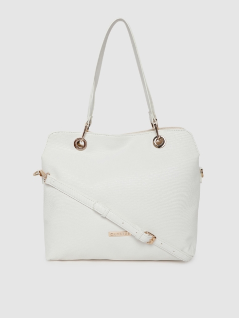 

Caprese Off-White Solid Rumi Shoulder Bag