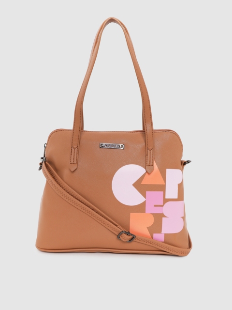 

Caprese Tan Brown Printed Shoulder Bag