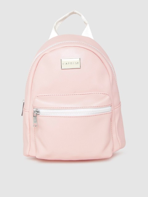 

Caprese Women Pink Solid Backpack