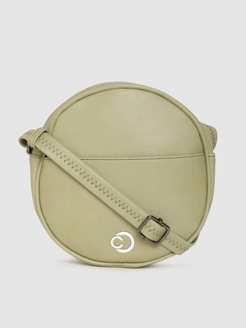 

Caprese Women Green Solid Sling Bag