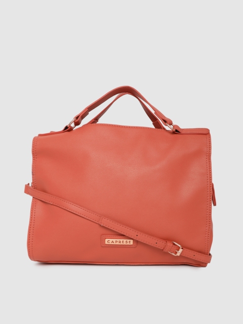 

Caprese Orange Solid Handheld Bag