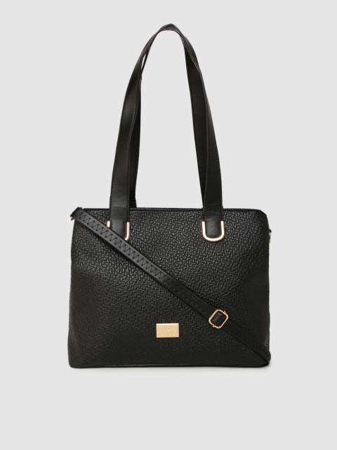 

Caprese Black Textured Shoulder Bag