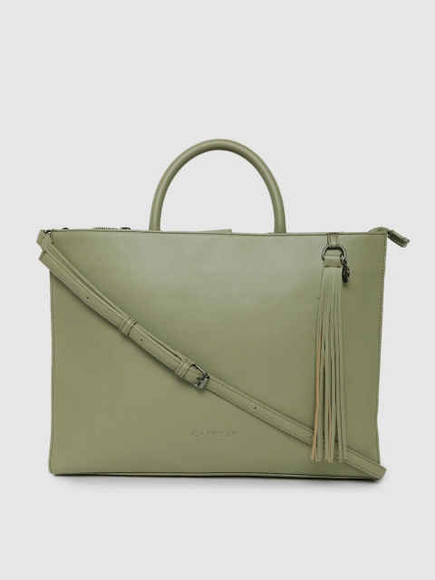 

Caprese Green Solid Loui Handheld Bag