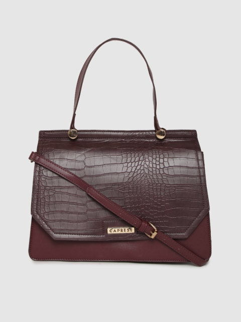 

Caprese Burgundy Textured Satchel