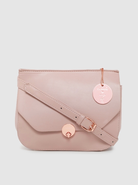 

Caprese Pink Solid Sling Bag