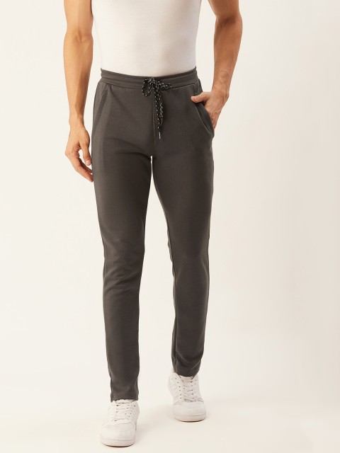 

SWEET DREAMS Men Charcoal Grey Solid Trackpants