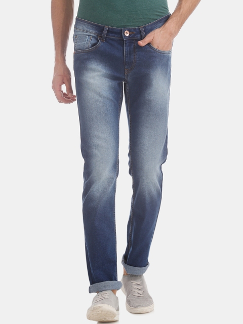 

Flying Machine Men Blue Skinny Fit Mid-Rise Clean Look Stretchable Jeans