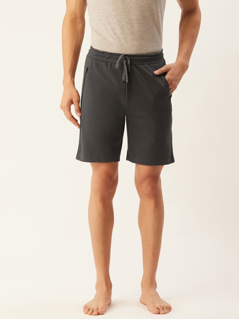 

Sweet Dreams Men Charcoal Grey Solid Lounge Shorts