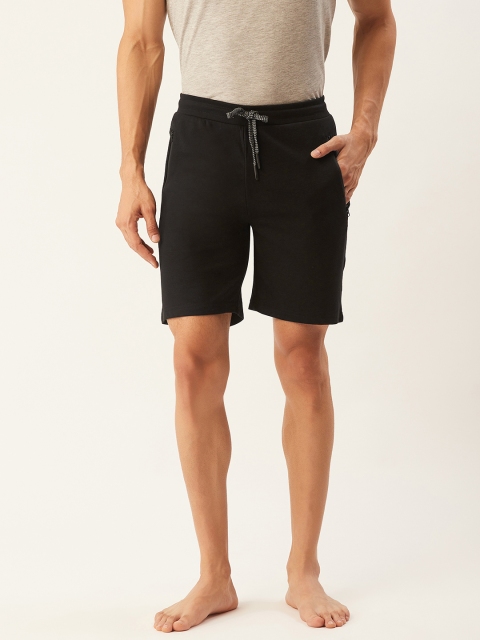 

Sweet Dreams Men Black Solid Lounge Shorts