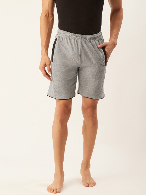 

Sweet Dreams Men Grey Melange Solid Lounge Shorts