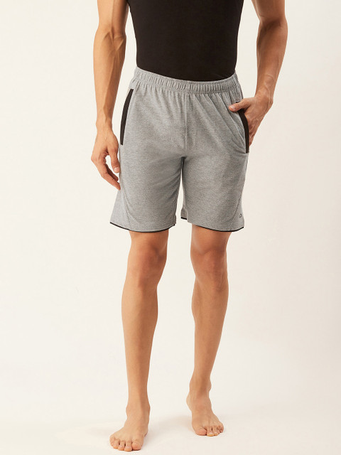 

Sweet Dreams Men Grey Melange Solid Lounge Shorts