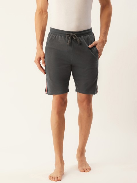 

Sweet Dreams Men Charcoal Grey Solid Lounge Shorts
