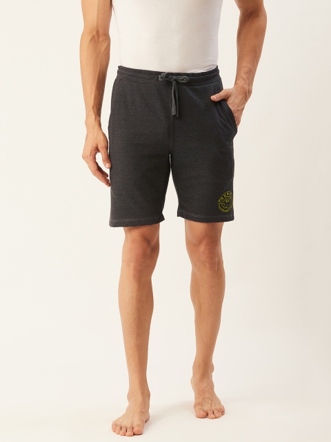 

Sweet Dreams Men Charcoal Grey Solid Lounge Shorts