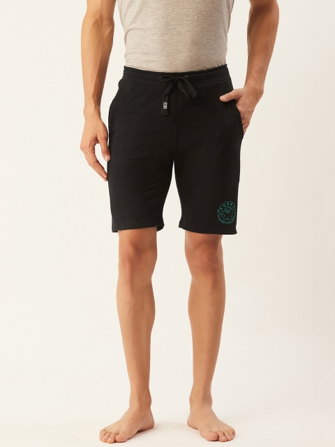 

Sweet Dreams Men Black Solid Lounge Shorts