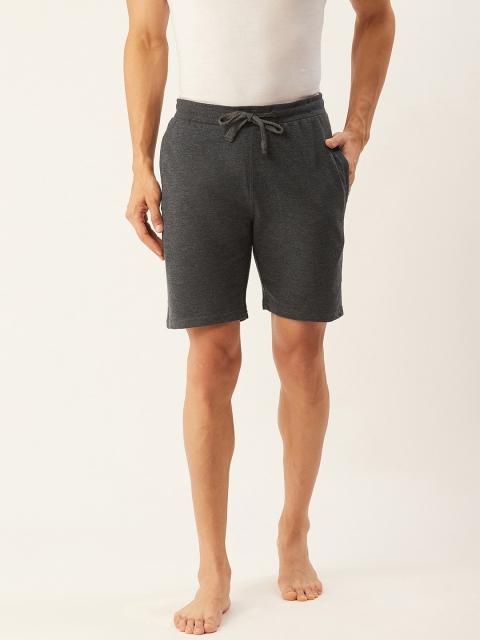 

Sweet Dreams Men Charcoal Grey Solid Lounge Shorts