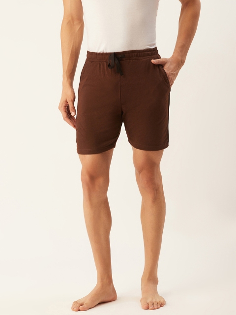 

Sweet Dreams Men Brown Solid Lounge Shorts