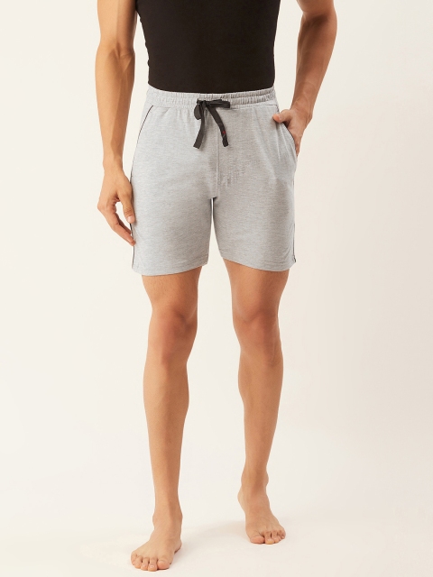 

Sweet Dreams Men Grey Melange Solid Lounge Shorts
