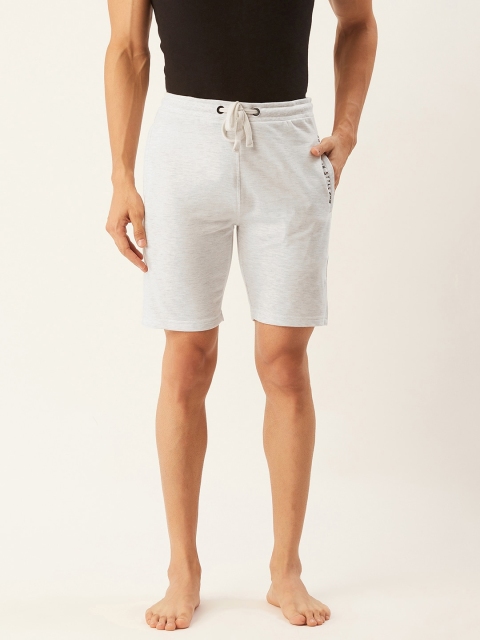 

Sweet Dreams Men Grey Melange Solid Lounge Shorts