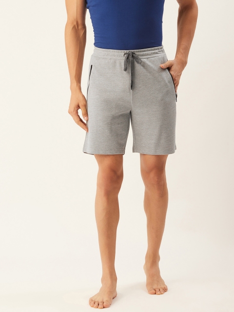 

Sweet Dreams Men Grey Melange Solid Lounge Shorts