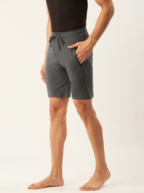 

Sweet Dreams Men Charcoal Grey Solid Lounge Shorts