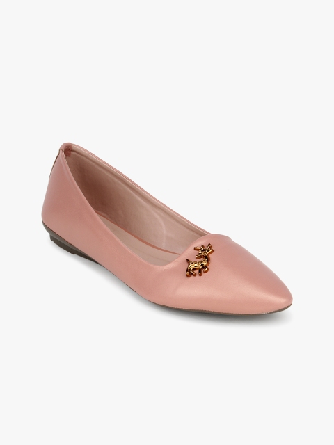 

Bloomtale Women Peach-Coloured Solid Ballerinas