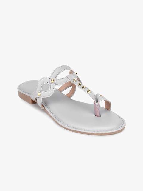 

Bloomtale Women Grey Solid One Toe Flats