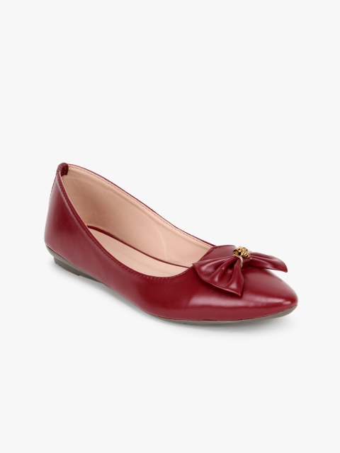 

Bloomtale Women Maroon Solid Ballerinas