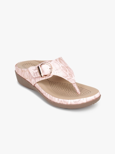 

Bloomtale Women Rose Gold-Toned Animal Textured Comfort Heels