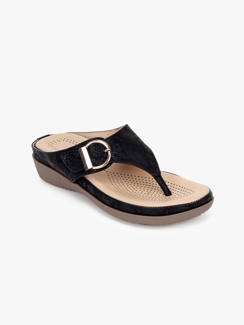 

Bloomtale Women Black Textured Sandals