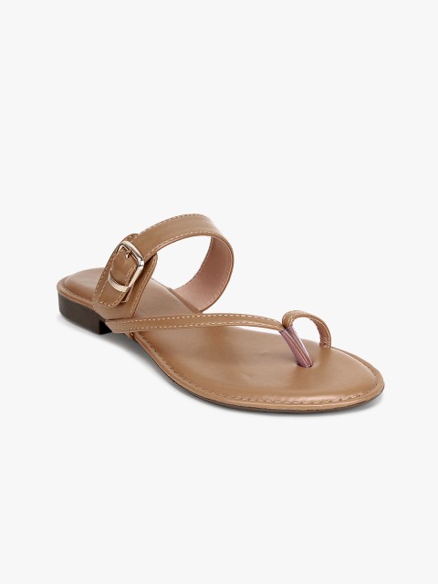 

Bloomtale Women Beige Solid One Toe Flats