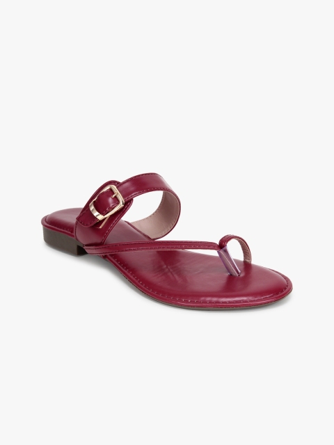 

Bloomtale Women Maroon Solid One Toe Flats