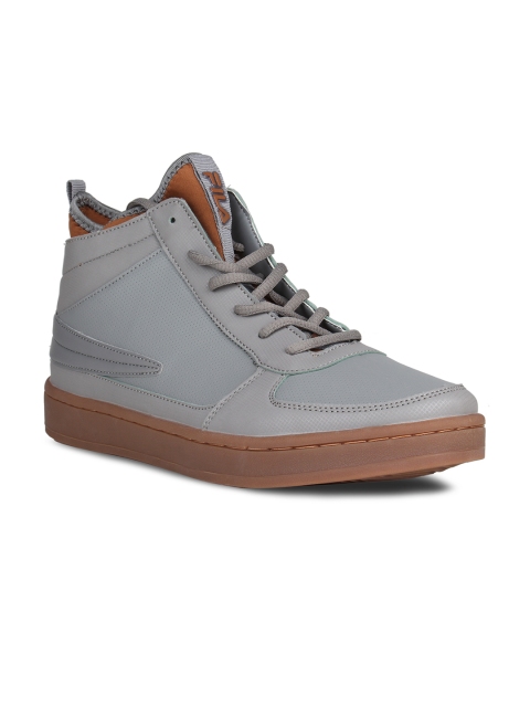

FILA Men Grey Perforated Mid-Top Sneakers