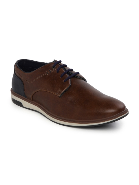 

Red Tape Men Coffee Brown & Navy Solid Derbys