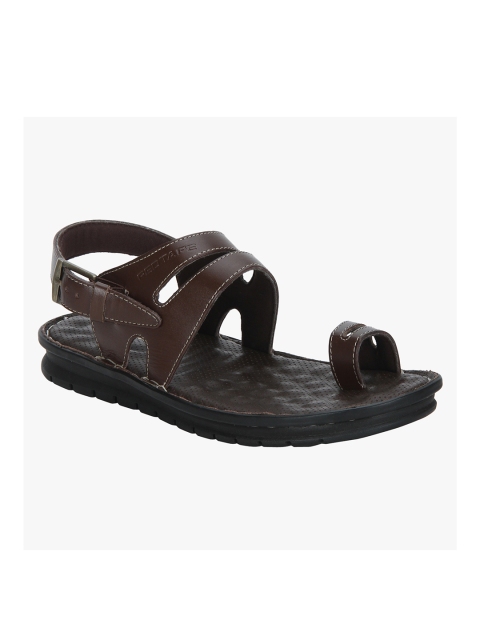 

Red Tape Men Coffee Brown Leather Solid Comfort Sandals