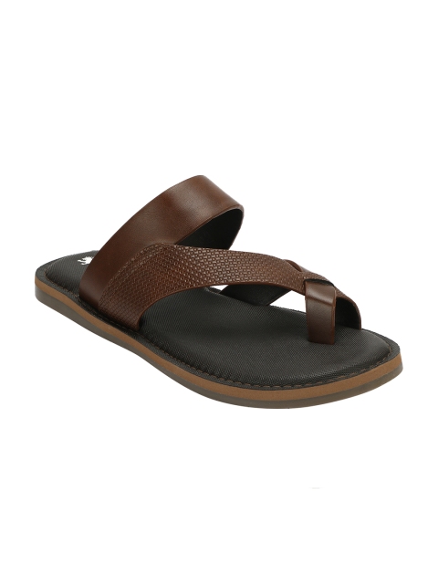 

Red Tape Men Brown Textured Comfort Sandals