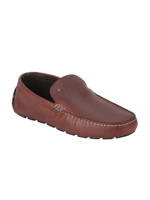 

Red Tape Men Brown Leather Solid Driving Shoes