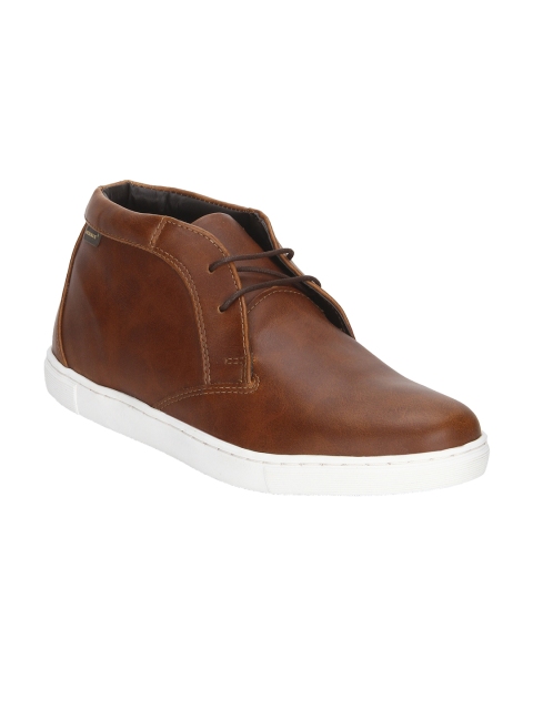 

Red Tape Men Brown Solid Mid-Top Chukka Boots