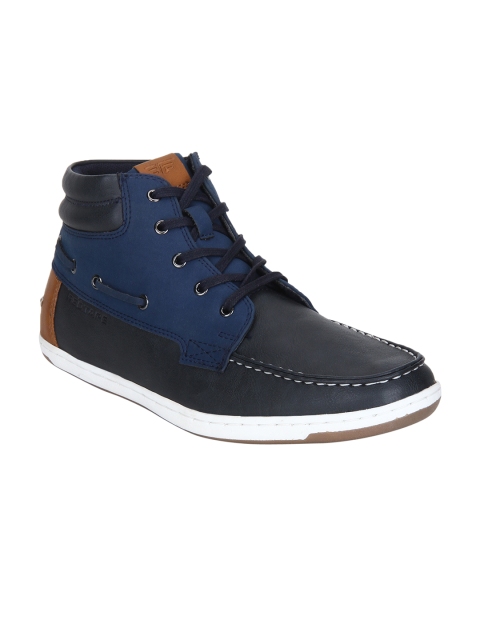 

Red Tape Men Navy Blue Solid Mid-Top Sneakers