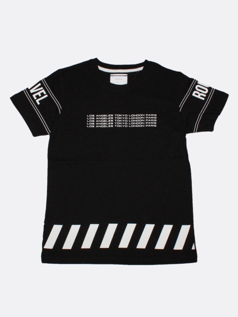 

Octave Boys Black & White Printed Round Neck T-shirt