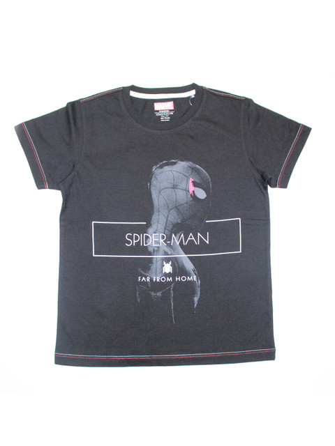 

Octave Boys Charcoal Grey Spider Man Print Round Neck T-shirt