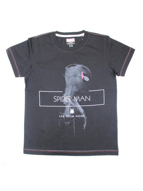 

Octave Boys Charcoal Grey Spider Man Print Round Neck T-shirt