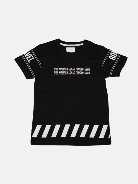 

Octave Boys Black & White Printed Round Neck T-shirt